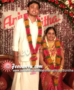 Arjun Sunitha Wedding at Kailas Auditorium Ettumanoor